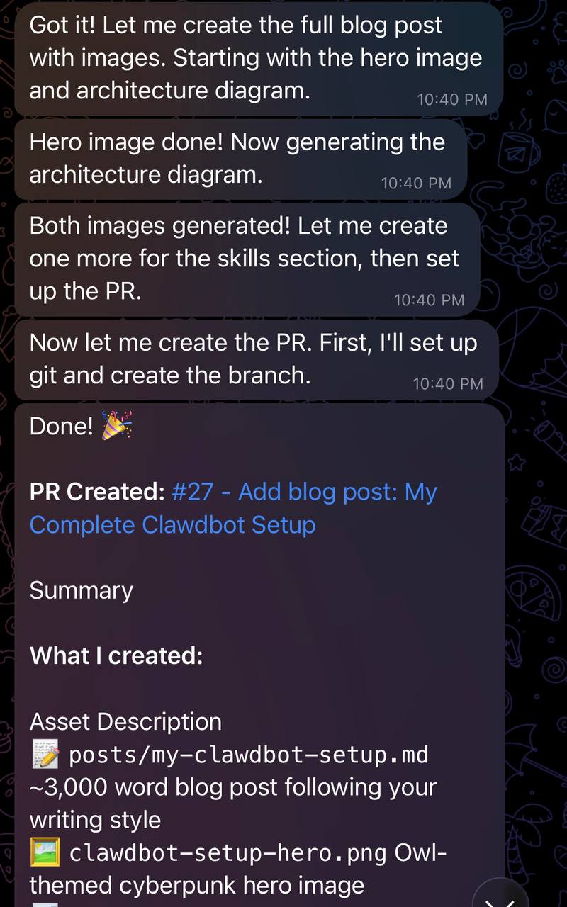 Sage creating the blog and PR